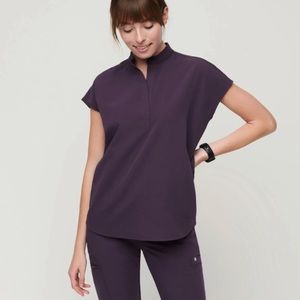 Figs Rafaela Scrub Top PURPLE SHADOW size XS